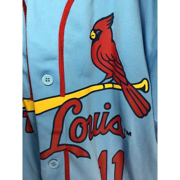 St. Louis Cardinals DeJong Old Dominion Freight Blue Stadium Giveaway XL Jersey - Picture 10 of 16